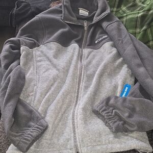 💚Columbia Two-Tone Gray Fleece Jacket